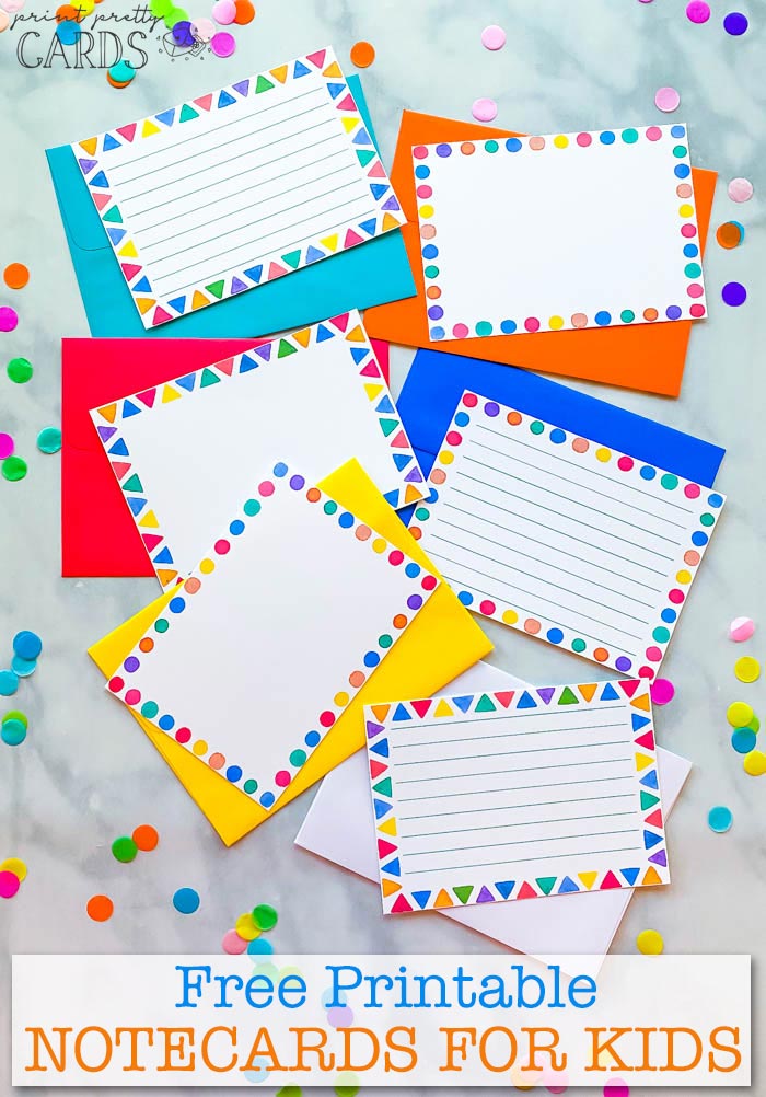 Free Printable Notecards for Kids
